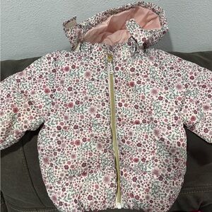 H&M Pink and White Floral Jacket
